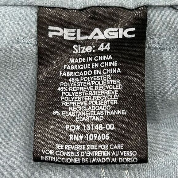 Pelagic Deep Sea Hybrid Shorts Mens Sz 44 Light Blue Flat Front High Performance - Picture 6 of 7